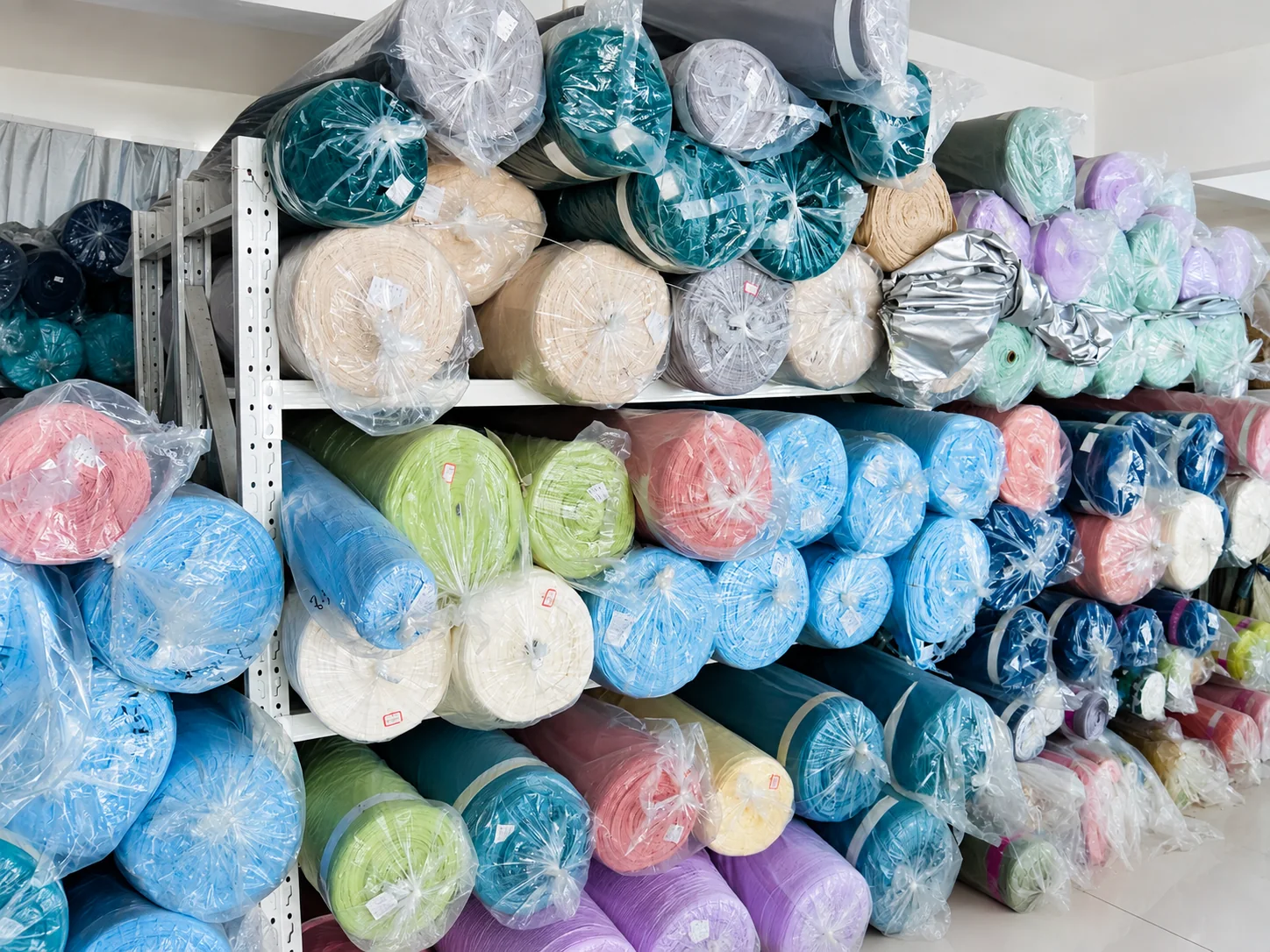 Fabric roll warehouse